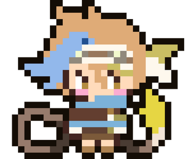 Komaki Pixelart-Schlüsselanhänger aus Bügelperlen